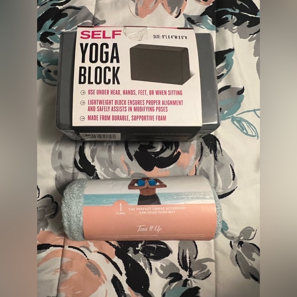 Tone It Up Other - SELF Yoga Block and Tone It Up Yoga Towelp